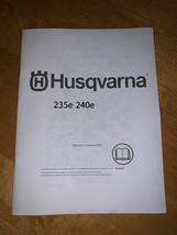 Husqvarna 235e, 240e Chainsaw Operators Owner&#39;s Manual - $258.68 MXN