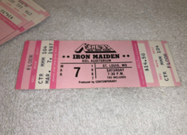 Iron Maiden Unused 1987 Concert Ticket Kiel Opera House St Louis Usa Metal Red - £7.97 GBP