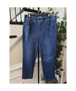 Terra &amp; Sky Jeans Womens 14W Blue Denim Pockets High Rise Waistband Skin... - $36.67 CAD