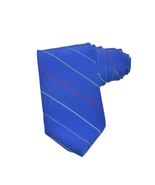 Zack LDM Mens Tie Necktie Silk Hand Made in Italy Blue Stripes Red Yello... - $17.99