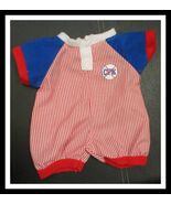 Cabbage Patch Kid Babies Baseball Red White Striped Romper VHTF 2006 - €25,34 EUR