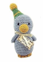 Knit Knacks Disco Duck Organic Cotton Small Dog Toy - Teeth Cleaning - £11.89 GBP