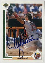 Lance Parrish signed 1991 Upper Deck On Card Auto #552- COA (Los Angeles Angels) - £15.67 GBP