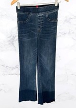Spanx Pull On Vintage Denim Blue Legging Raw Hem Distressed Jeans Size S/P - $29.69