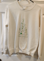 Meowy Catmas- Christmas tree made with cats- Sweatshirt, Small in White Sz Small - £6.37 GBP