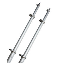 TACO 18 Deluxe Outrigger Poles w/Rollers - Silver/Silver [OT-0318HD-VEL] - £967.51 GBP