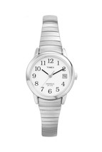 Timex T2H371 Women&#39;s Easy Reader Silver Stainless Expandable Band Watch - £37.98 GBP