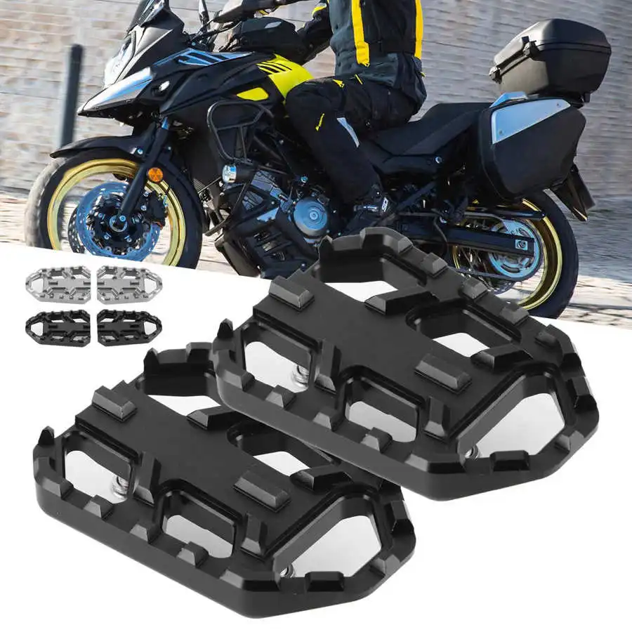 Motorcycle Wide Footrest CNC Aluminum Alloy Pedals Fit for Suzuki DL650 ... - $26.69