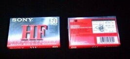 LOT of 2 SONY 60 Minutes HF Audio Cassettes Tape NEW SEALED Normal Bias - £6.19 GBP