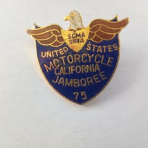 1975 United States Motorcycle Jamboree California Vest Pin SCMA SRRA - $7.99