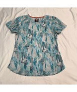 Dickies Dynamix Women’s Scrub Top V-Neck In Tropical Oasis Sz S - $13.00