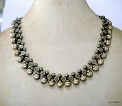 Traditional Design Sterling Silver Necklace choker Necklace Ethnic Necklace - $186.12