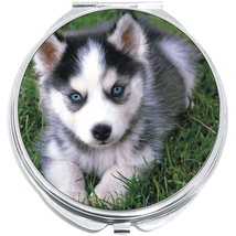 Husky Puppy Dog Compact with Mirrors - Perfect for your Pocket or Purse - £9.40 GBP