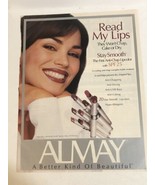 1998 Almay Anti-chap Lip color Karen Duffy vintage Print Ad Advertisemen... - £5.29 GBP