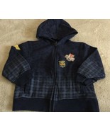 Skechers Boys Navy Blue Plaid Skater Peace Sign Long Sleeve Hoodie 3T - $7.98 CAD