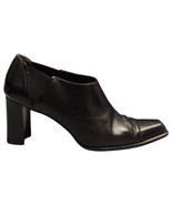 Stuart Weitzman Ankle Booties Womens Sz 7.5 Black Block Heel Almond Toe ... - $778.75 MXN