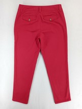 Liz Claiborne Size 6 Women&#39;s Slim Red  Distressed Denim Pants Stretch Mi... - $10.44