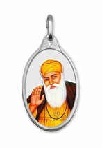 999.9 Pure Silver 5 Grams Coloured Guru Nanak Sikh Pendant Sealed Pack - $925.71 MXN