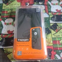 Spigen Neo Hybrid Metal Iphone 6 Plus Case Dia Cut Aluminum Cover Black ... - $8.19