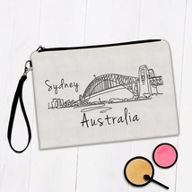 SYDNEY AUSTRALIA : Gift Makeup Bag Australian Aussie Flag Victoria Bridge Countr - £9.47 GBP