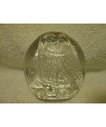 Wedgwood England,  Glass clear Owl, 3 3/4&quot; original paper sticker, paper... - $35.00