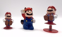 Vintage 1989 Super Mario Nintendo Mario Pop Up, Raccoon and Suction Cup Toys - £14.12 GBP