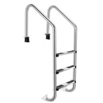 3-Step Stainless Steel Swimming Pool Ladder with Anti-Slip Step - Color:... - $180.98