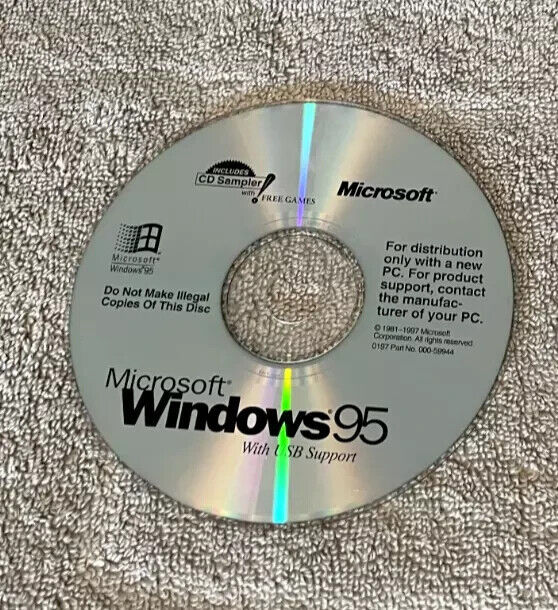 Microsoft Windows 95 CD - no key - $55.00