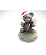 Merry Christmas from Graceland Teddy santa hat pewter and enamel figurine - £6.58 GBP