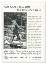 Print Ad Anheuser-Busch St. Louis There&#39;s No Fishin&#39; Vintage 1938 Advertisement - £9.79 GBP