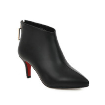 high quality woman shoes white red black stilettos ankle boots for women thin hi - £61.07 GBP