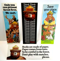 Smokey The Bear Lot (4) Bookmarks Vintage UNUSED 1980&#39;s Original Deer Rabbits - £15.27 GBP