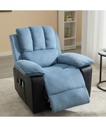 Recliner chair with Heat and Vibrating Massage - Blue and Black - $470.37