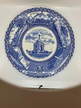 Antique Blue Old English Staffordshire Plate Pennsylvania State Monument - £24.04 GBP