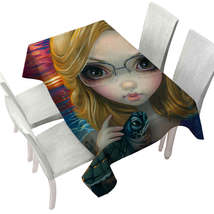 Faces of Faery #237 Glasses Girl and Sunset Turtles Tablecloth - $51.96 CAD+