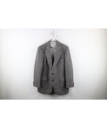 Vintage 70s Mens 42R Herringbone Harris Tweed Wool 2 Button Suit Coat Bl... - $79.15