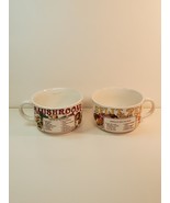 Vintage mushroom and split pea recipe large soup bowls or mugs - $12.99