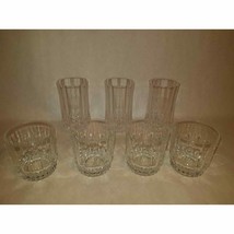 Set of 7 Unmarked Crystal Glassware 3 Large 4 Small - £23.66 GBP