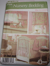 Simplicity Nursery Accessories Quilt Bumper Dust Ruffle Window Shade #4504 Uncut - £5.47 GBP