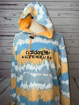 Adidas Originals Adventure Hoodie Sweatshirt Medium Hazy GN2362 Gecko Mens - $36.06