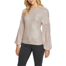 NWT Womens Size XS Nordstrom 1.STATE Metallic Blush Smocked Sleeve Top - £19.57 GBP
