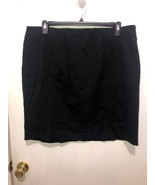 J Jill Black Ponte Pencil Skirt SZ XL Petite Elastic Waist Pull On - £13.22 GBP