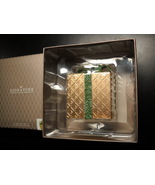 Hallmark Signature Collection Christmas Ornament Gold Present Green Ribb... - $27.33 CAD