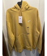 NIKE Sportswear Club Fleece Wheat Gold White Size 2XL NWT Pullover Hoodie - $61.06