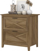 Bush Furniture Key West 2 Drawer Lateral File Cabinet, Reclaimed Pine - £221.75 GBP