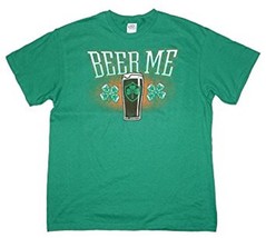 DELTA &quot;BEER ME&quot; SHAMROCK UNISEX MEN LARGE OR WOMEN&#39;S GREEN COTTON T-SHIR... - £5.55 GBP