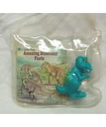 Vintage MINI Golden Book AMAZING DINOSAUR FACTS W/ 2&quot; PLASTIC DINOSAUR TOY - $14.85