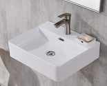 Ikebana Bathroom Sink,Wall Mount Sink,20&quot;X 17&quot;White Rectangle Wall Mounted - £112.58 GBP