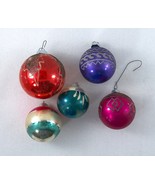 Christmas Ornaments Shiny Brite Glass Vintage Lot Of 5 - £19.74 GBP
