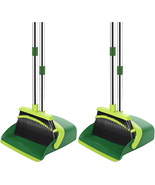 Broom and Dustpan Set, 52-In Long Adjustable Handle Broom Dustpan Combo ... - $42.92